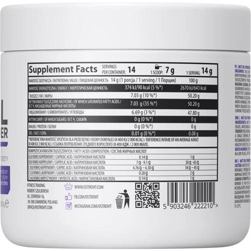 OstroVit MCT Oil Powder 200g /14 servings/: Тип Энергетики