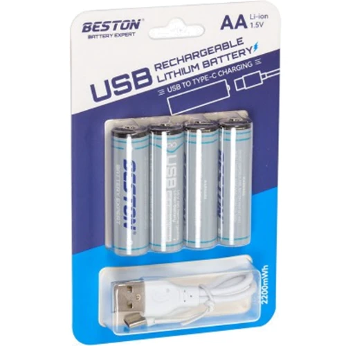 Beston AA USB Type-C 1460mAh 1.5V Li-ion * 4 (2AC-60/AA620265)