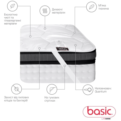 Наматрасник Sonex Basic Platinum 200х200 см (SO102341): Производитель Sonex