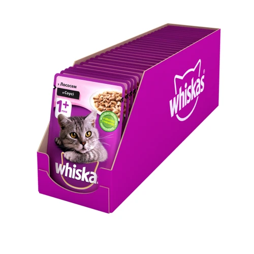 Вологий корм Whiskas для котів з лососем в соусі 24х100 г (4770608239251): Тип Влажный корм