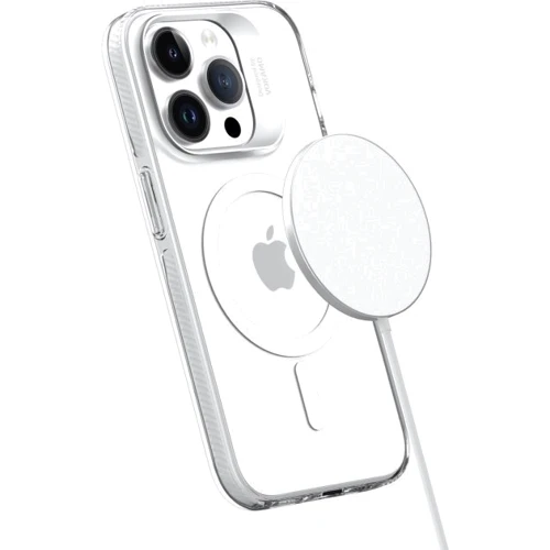 Чехол для iPhone VOKAMO Case with MagSafe Clear/Blue for iPhone 15 Pro Max (NVK010858): Цвет синий