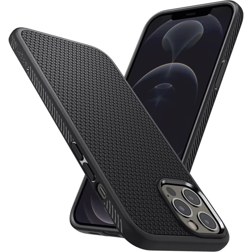 Чехол для iPhone Spigen Liquid Air Matte Black (ACS01617) for iPhone 12 Pro Max фото 8