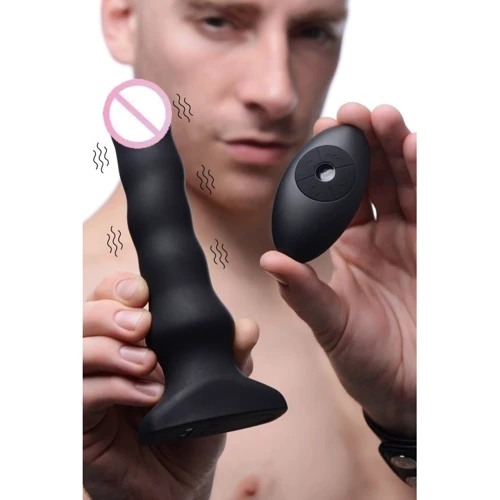 Вибратор с функцией волн Thunderplugs Silicone Vibrating Squirming Plug with Remote Control