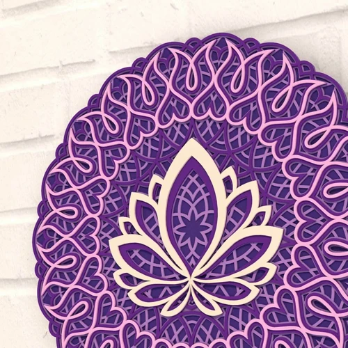 Деревянная картина-раскраска Wortex Woods Мандала Лотус 3 30x30 (3DP30012)