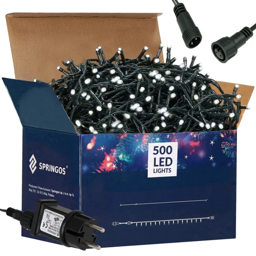 Гирлянда Springos уличная 25 м 500 LED холодный белый (CL0520) фото 9