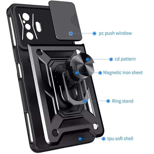Чехол для телефонов Mobile Case Camshield Serge Ring Blue for Xiaomi Poco F4 GT: Совместимость Xiaomi Poco F4 GT