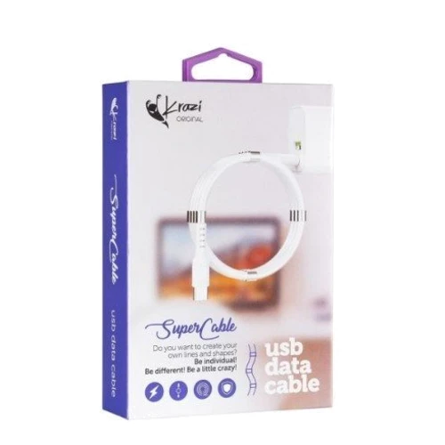 Кабель Hoco Cable USB-C to USB-C Krazi Super 1m White (KZ-UC001): Тип USB-C - USB-C