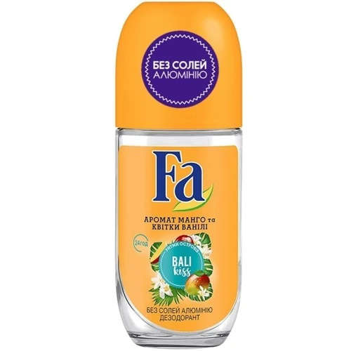

Fa Дезодорант-ролик Ритмы островов Bali Kiss Аромат манго и цветка ванили 50 ml