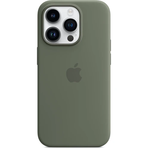 Чехол для iPhone Apple Silicone Case with MagSafe Olive (MQUH3) for iPhone 14 Pro: Материалы Силикон