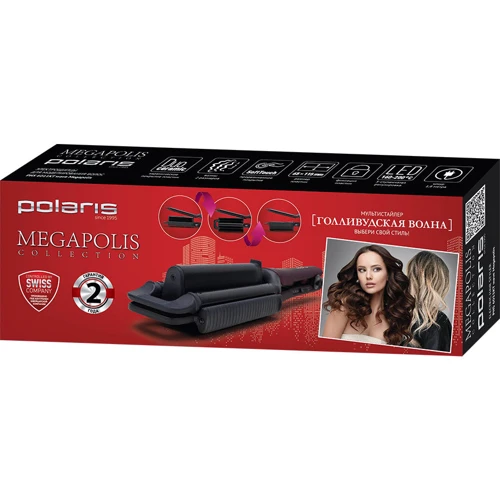 Стайлер Polaris PHS 6011 KT wave Megapolis: Покрытие нагревательного элемента Керамическое