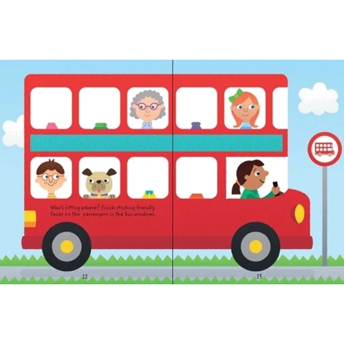 Funny Faces Sticker Book / Книга с наклейками Смешные лица: Количество страниц 24 + 4 страницы наклеек