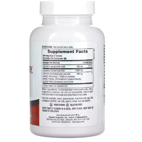 Natures Plus Ultra Cranberry Журавлина з уповільненим вивільненням 1000 мг 180 таблеток