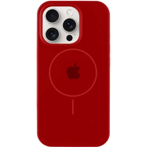Чехол для iPhone Mobile Case Silicone Full Protective with MagSafe Deep Red for iPhone 16 Pro Max