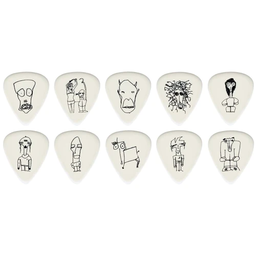 Медіатор Набор медиаторов PLANET WAVES PW1CWH6-10JS JOE SATRIANI PICKS WHITE (HEAVY): Форма медіатора Standard