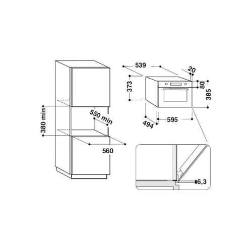Встраиваемая микроволновая печь Hotpoint-Ariston MD764WHHA: Цвет белый