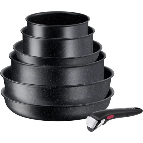 Набор посуды Tefal Ingenio Black Stone 7 предметов (L3998702): Материал корпуса Нержавеющая сталь
