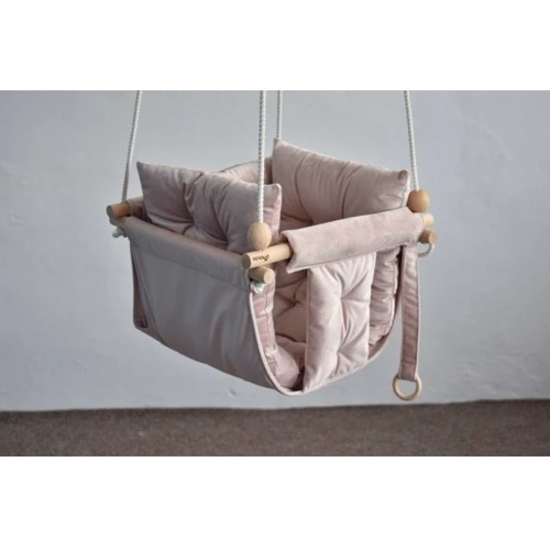 Качели детские Infancy Галетная Велюр подвесная пудра