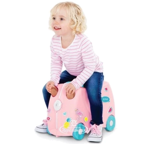 Детский чемодан для путешествий Trunki Flossi Flamingo (0353-GB01): Цвет розовый