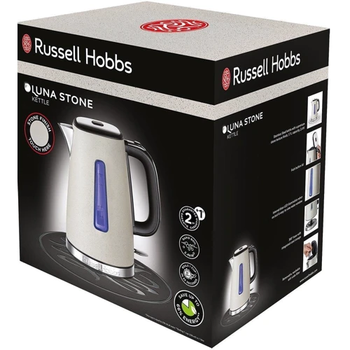 Электрочайник Russell Hobbs Luna Stone 26960-70: Цвет бежевый/черный