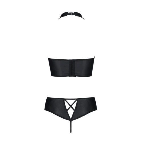 Комплект из эко-кожи Nancy Bikini black XXL/XXXL - Passion