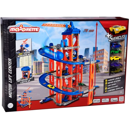 Игровой набор Majorette Авто центр моторизованый лифт 5 уровней 5 машин (2059987)