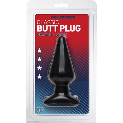 Анальная пробка Classic Butt Plug Large, черный, 10,6x5 см