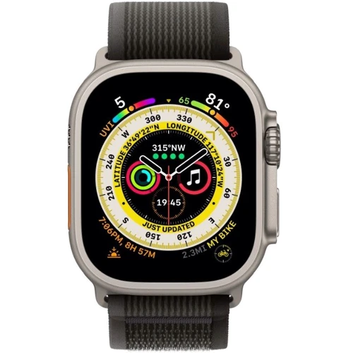 Аксесуар для Watch Apple Trail Loop Black/Gray Size S/M (MQEP3) для Apple Watch 44/45/49mm: Сумісність Apple Watch 49mm, Apple Watch 45mm, Apple Watch 44mm
