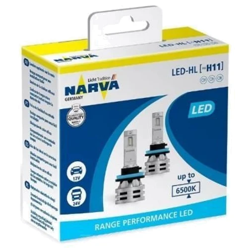 Лампы светодиодные Narva H11 6500K 12-24V 180483000: Цвет свечения Белый
