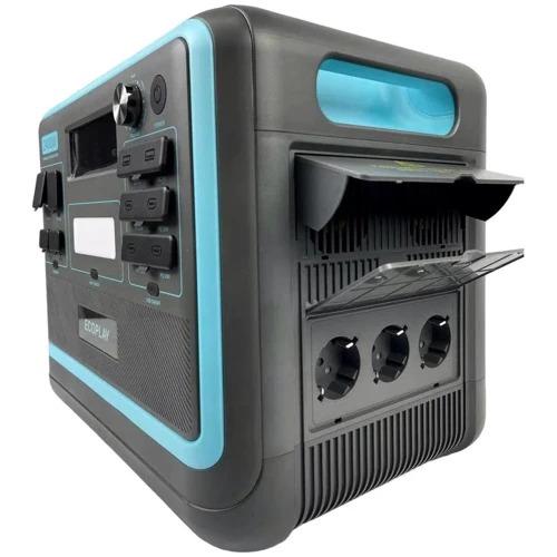Зарядная станция EcoPlay P2400 2048Wh 2400W Grey: Выходы потребителей 220V, Автоприкуриватель, USB-C, USB-A