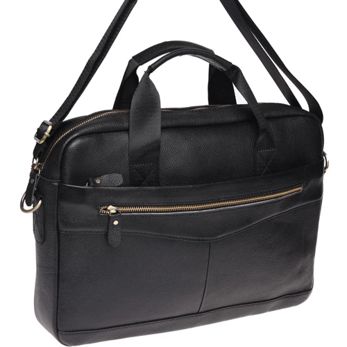 Мужская сумка мессенджер Borsa Leather черная (K11118-black): Страна производитель Тайвань