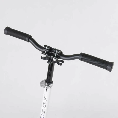 Самокат детский Best Scooter с PU колесами, зажимом руля и 1 амортизатором White/Purple (88916): Конструкция рамы складная