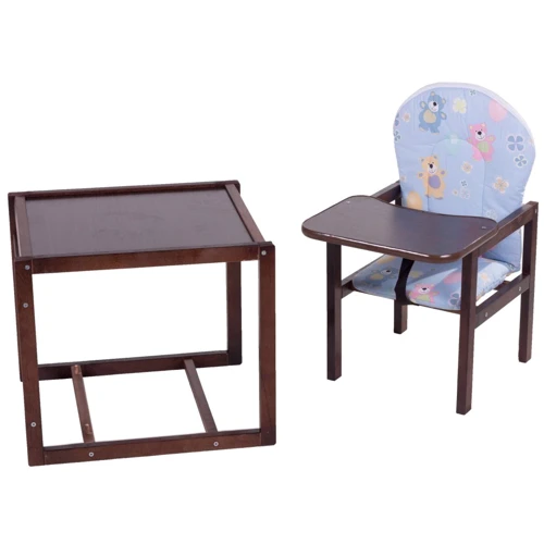 Стульчик- трансформер Babyroom Карапуз-120 тонированный МДФ столешница голубой (мишка) (61881): Тип трансформер