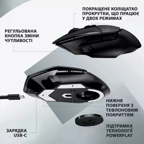 Мишка Logitech G502 X Lightspeed Wireless Black (910-006178, 910-006180, 910-006181) фото 6