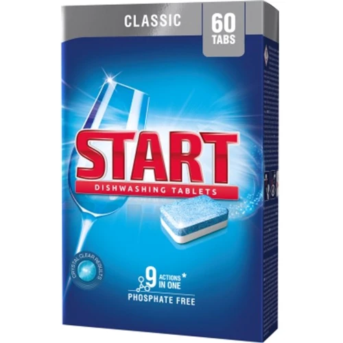 Таблетки Start для очищення посудомийних машин Classic 60 шт (4820207100046)