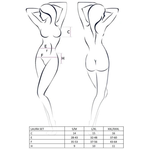 Эротический комплект Passio LAURA SET black L/XL