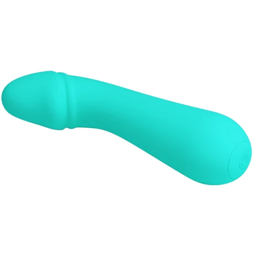 Вибратор для стимуляции точки G LYBAILE Pretty Love Cetus Тurquoise (BI-014723-4)