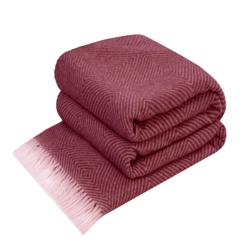 

Love You мериносовый Ромб бордовый 140x200 см (4545)