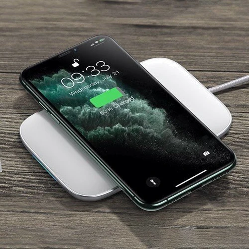 Зарядное устройство Baseus Wireless Charger Stand Rib 15W White (WXPG-02) фото 7