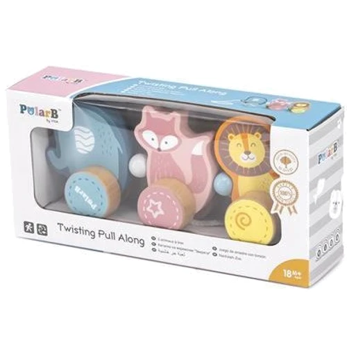 Деревянная каталка Viga Toys PolarB Зверята (44023)