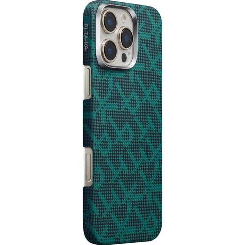 Чехол для iPhone Pitaka Monogram Tactile Woven Case Dark Green for iPhone 16 Pro Max