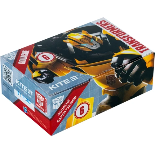 Гуашь Kite Transformers 6 цветов (TF23-062)