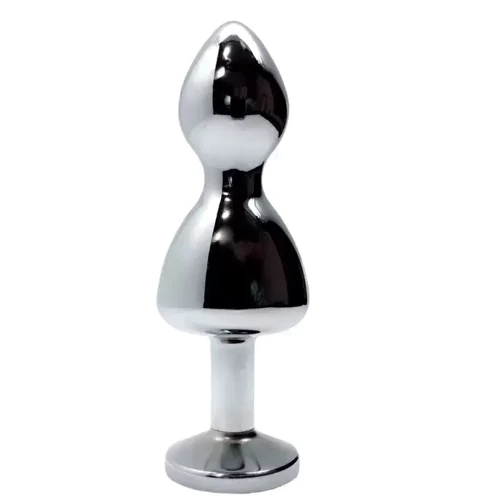 Анальная пробка Wooomy Lollypop Double Ball Metal Plug Blue S