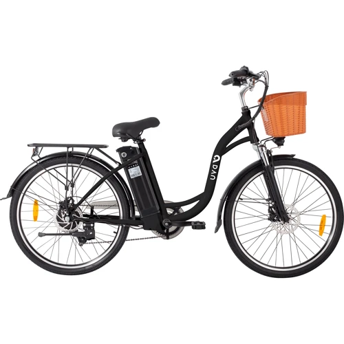Електровелосипед DYU C6 (350 Вт, 12,5 А/год, 36 В, 25 км/год), колеса 26", чорний