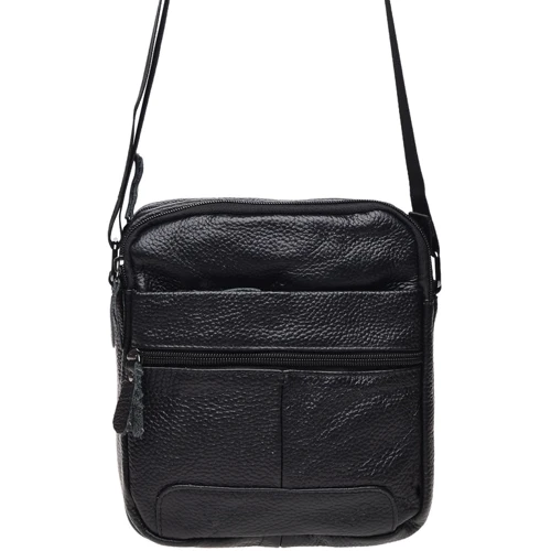 Мужская сумка планшет Borsa Leather черная (K11030-black)