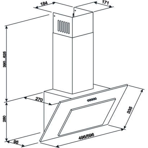 Вытяжка Eleyus Vertical 1000 60 WH: Управление Механическое