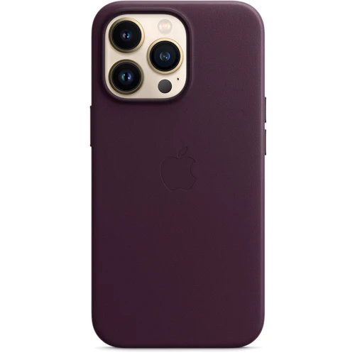 Чехол для iPhone Apple for iPhone 13 Pro Leather Case with MagSafe Dark Cherry (MM1A3) : Материалы кожа