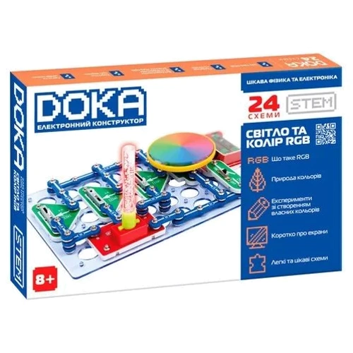 Конструктор электронный DOKA Свет и цвет RGB (D70700)