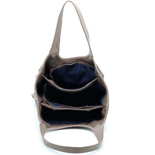 Жіноча сумка-мішок ARTiS Bags сіро-коричнева (1692 7023-4222): Фактура Под змею, Матовая