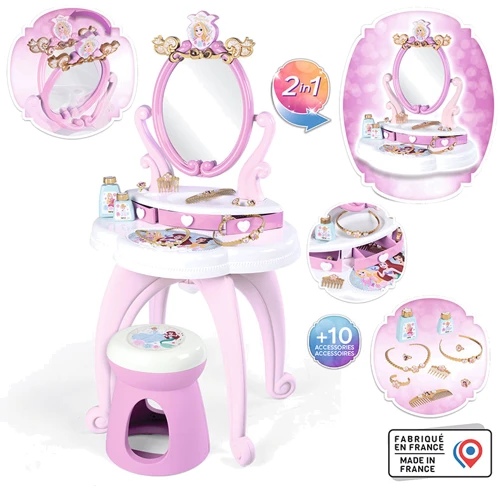Ігровий набір Smoby Toys Столик із дзеркалом Дісней. Принцеси Перукарня 2 в 1 зі стільцем (320250): Виробник Smoby