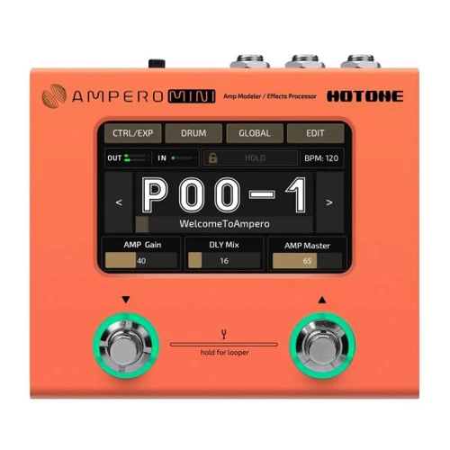 Гитарный процессор эффектов Процессор эффектов HOTONE AUDIO AMPERO MINI ORANGE